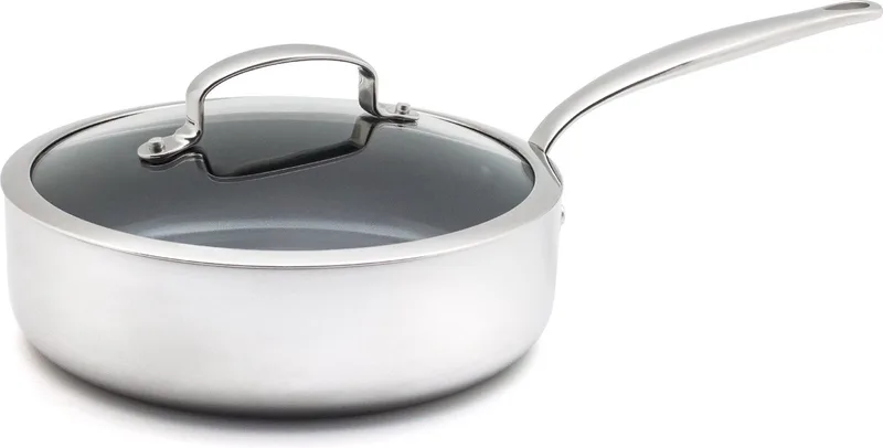 Barcelona Evershine stoofpan met deksel 24cm/3.1L by GreenPan in Silver – product photo