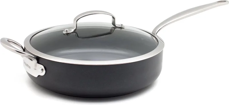 Barcelona Infinity Pro Stoofpan - Ø28 cm - Met Deksel by GreenPan in Black – product photo