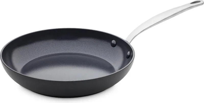Barcelona Koekenpan 28cm – PFAS-vrije antikleeflaag – Koekenpan inductie – Keramische koekenpan - Ovenbestendig tot 220°C – RVS handgrepen - Zwart by GreenPan in Black – product photo