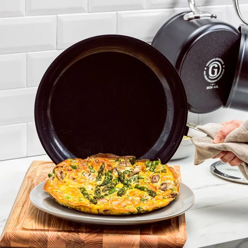 Barcelona Pro koekenpannenset 20cm & 28cm - PFAS-vrij de GreenPan en Argent – photo produit 5 sur 6