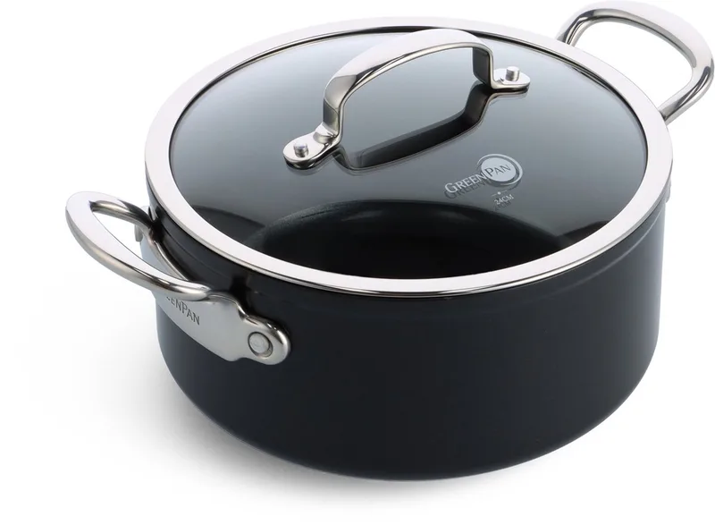 Barcelona Pro kookpan 24cm - 4,9l - PFAS-vrij by GreenPan in Silver – product photo 1 of 6