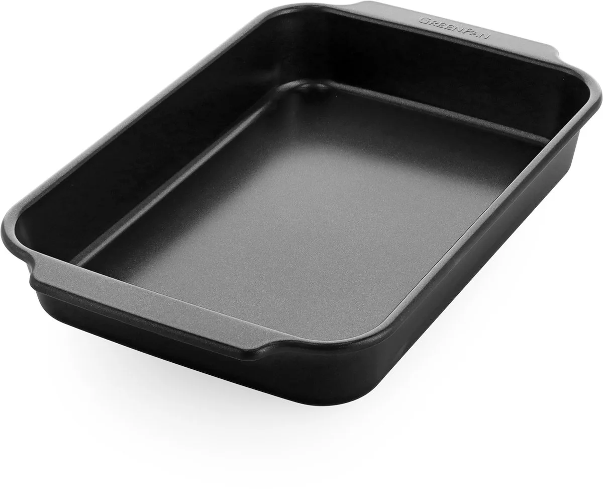 Bistro Cakevorm - 33x22.5cm - PFAS-vrije antikleeflaag - Keramische bakvorm - Ovenbestendig tot 230°C - Rechthoekig - Zwart de GreenPan en Noir – photo produit