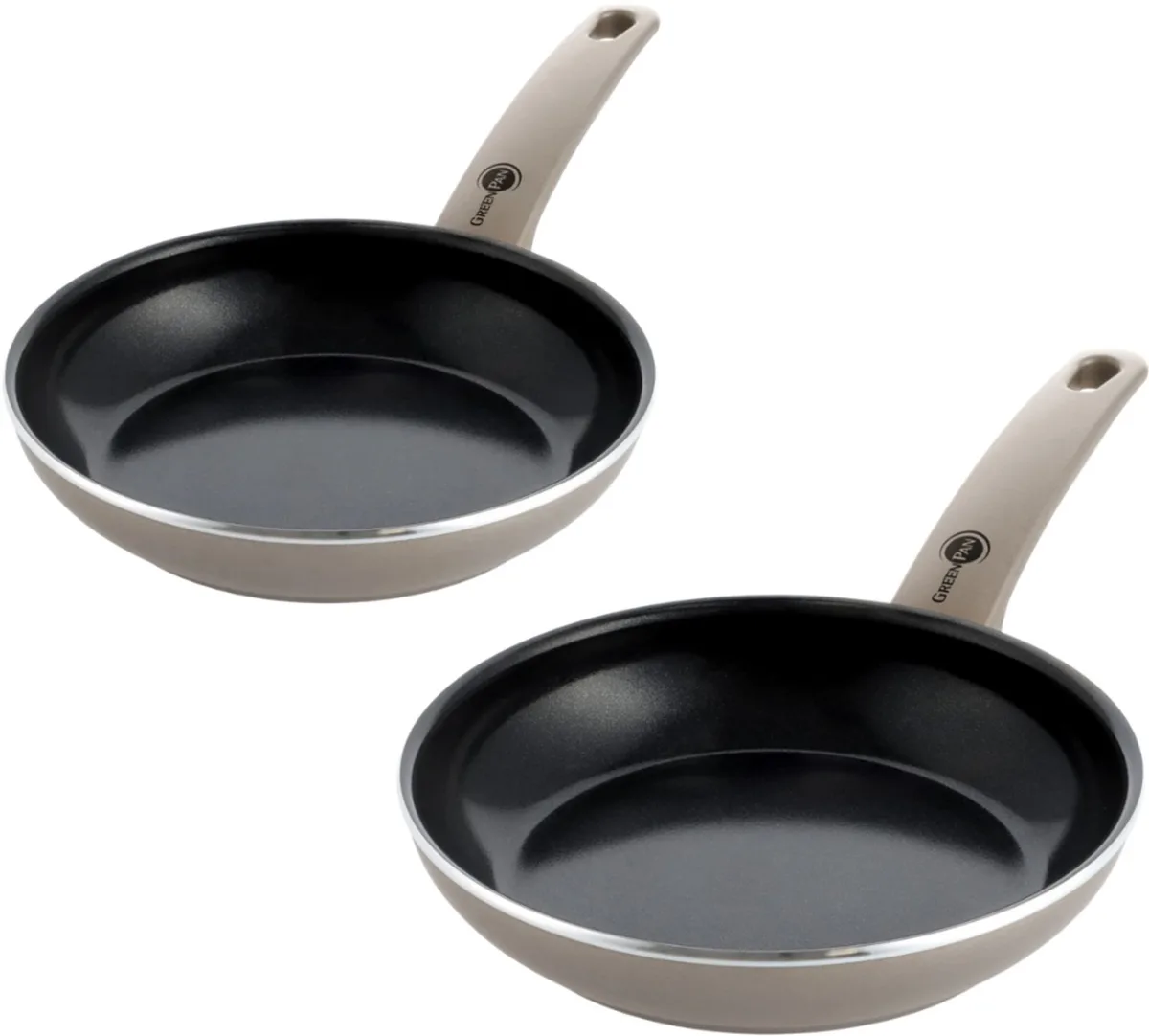 Cambridge Bronze Pannenset 2-delig - 20/28cm - PFAS-vrije antikleeflaag - Pannenset Inductie - Ovenbestendig tot 160°C - Diamantversterkt fra GreenPan i Bronze – produktbillede