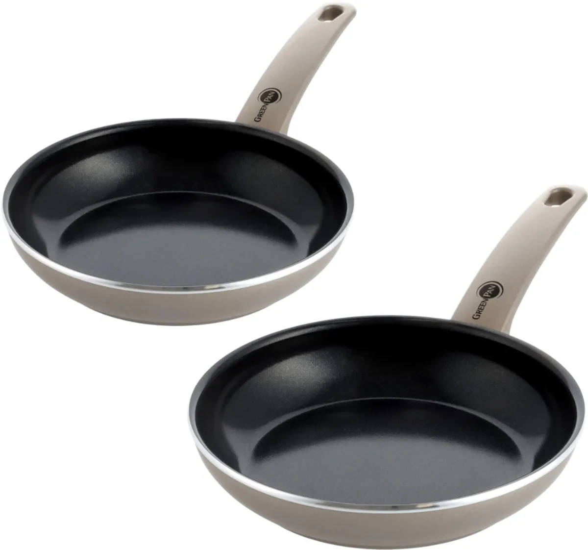Cambridge Bronze Pannenset 2-delig - 24/28cm - PFAS-vrije antikleeflaag - Pannenset Inductie - Ovenbestendig tot 160°C - Diamantversterkt von GreenPan in Bronze – Produktfoto