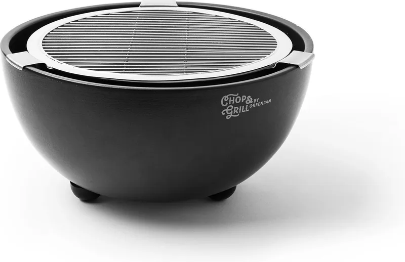 Chop & Grill - Tafelbarbecue - Houtskoolbarbecue - 28cm by GreenPan in Black, Silver – product photo