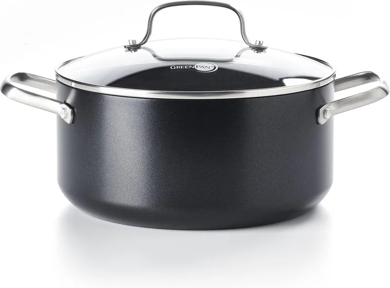 Copenhagen kookpot met deksel 24cm/4.9L/5.2Qt von GreenPan in Schwarz – Produktfoto