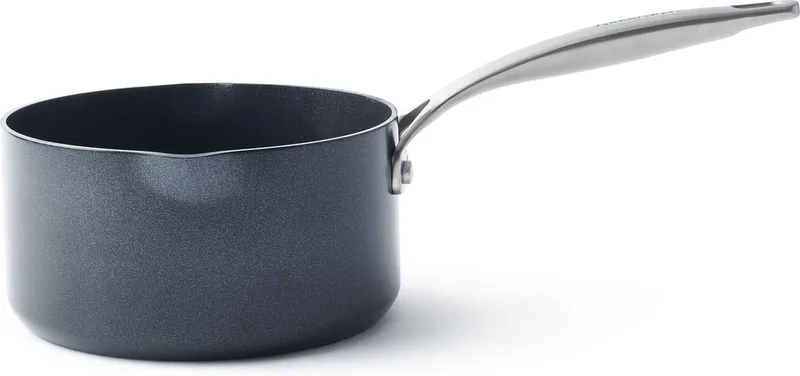 Copenhagen sauspan met 2 schenktuiten 16cm/1.6L by GreenPan in Black – product photo
