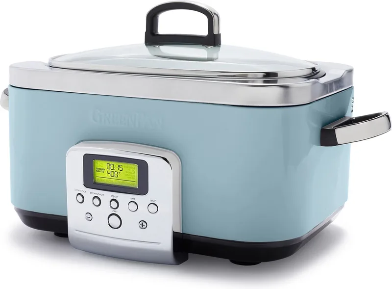 Elite Slowcooker Blue Haze 6L - PFAS-vrij by GreenPan in Blue_haze – product photo