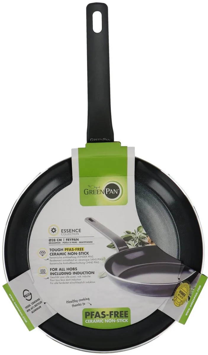 Essence Koekenpan met Keramische Antikleeflaag - PFAS vrij - Ø 28cm by GreenPan in Black – product photo