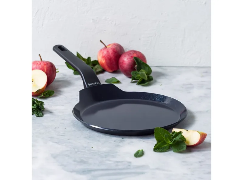 Essence pannenkoekenpan 24cm - PFAS Vrij - Alle Warmtebronnen - Keramische Anti-aanbaklaag de GreenPan en Noir – photo produit 3 sur 5