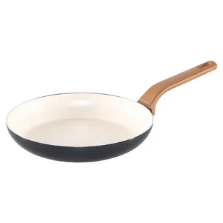 Essence Pannenset 10-delig - 18/20/24/26cm - PFAS-vrije antikleeflaag - Pannenset inductie - Keramische pan - Ovenbestendig tot 160°C - Houteffect handgrepen - Koudgrepen - Met glazen deksel - Grijs fra GreenPan i Grå – produktbillede 4 af 6