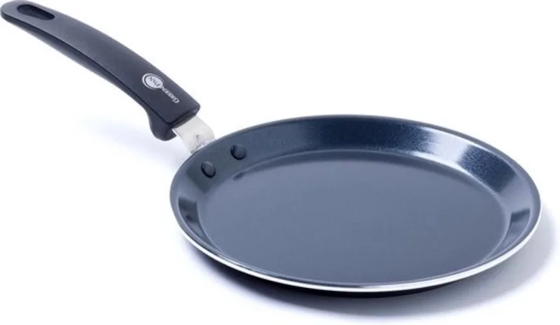 Essentials Pannenkoekenpan 24cm - PFAS-vrije antikleeflaag - Koekenpan inductie - Keramische koekenpan - Ovenbestendig tot 180°C - Koudgrepen de GreenPan en Noir – photo produit