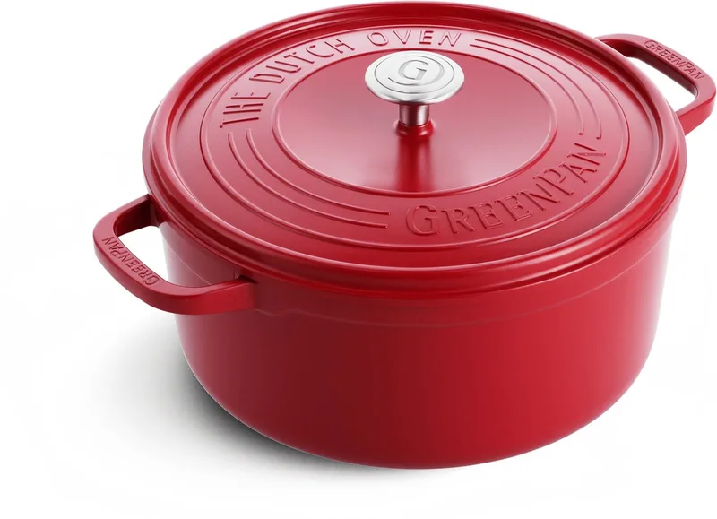 Featherweights stoofpan 22cm - 3,3l - Rood - PFAS-vrij by GreenPan in Red – product photo