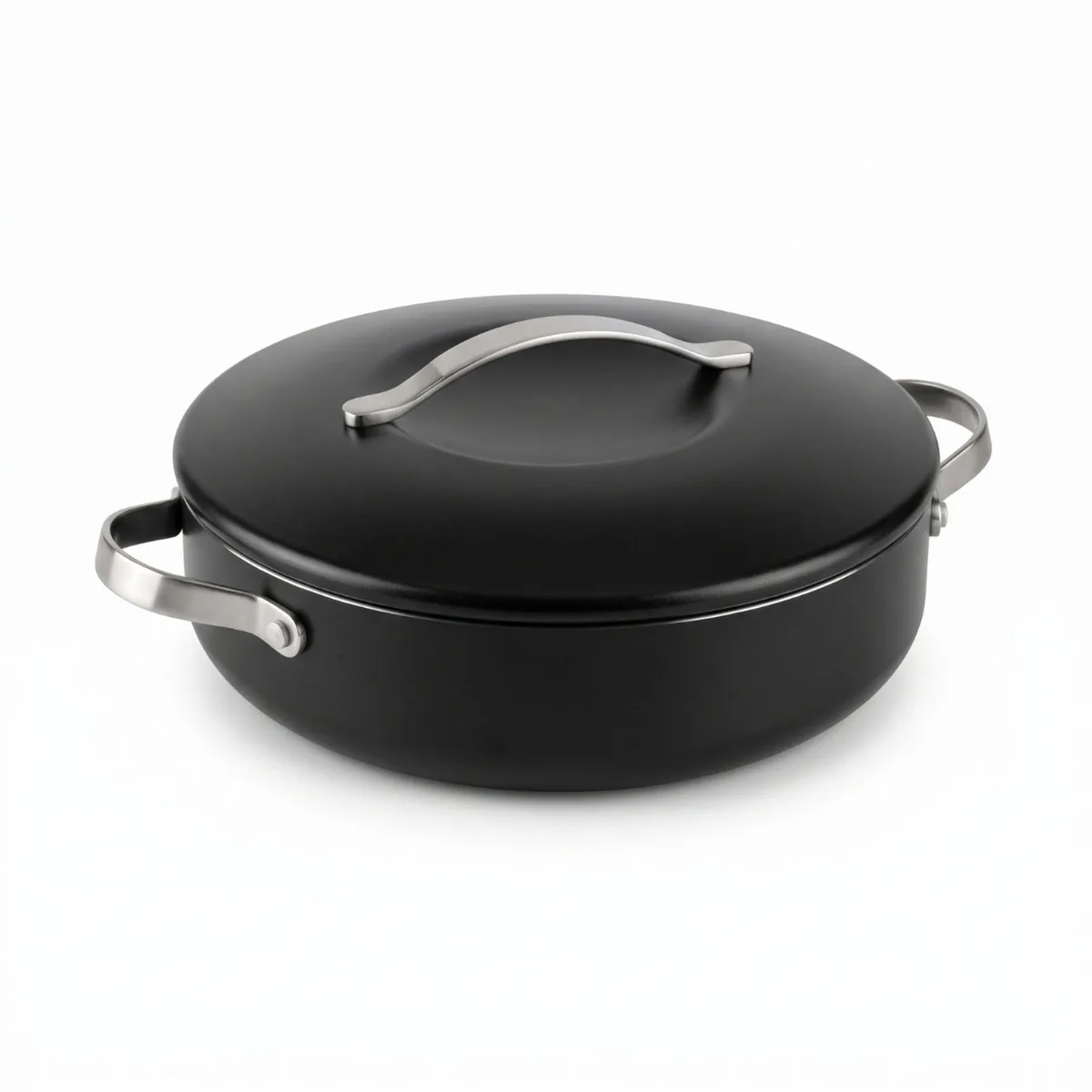 Forma Hapjespan met Deksel 28 cm – PFAS-vrij – Geschikt voor Inductie fra GreenPan i Sort – produktbillede