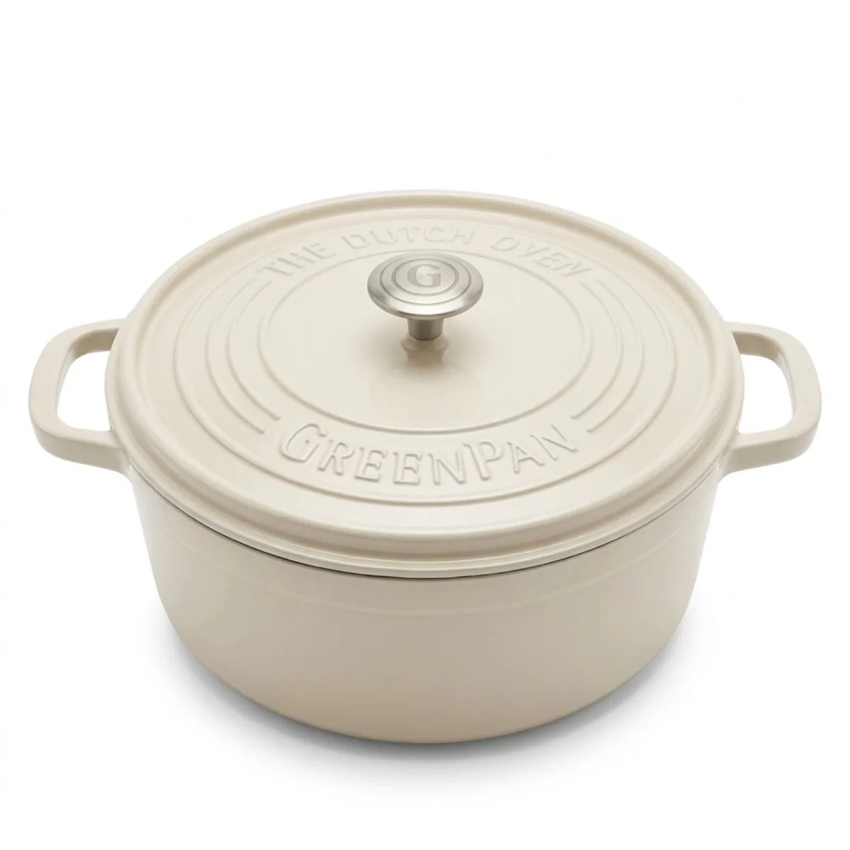 Forma Lichtgewicht Braadpan met Deksel 26 cm – PFAS-vrij & Geschikt voor Inductie by GreenPan in Cream – product photo