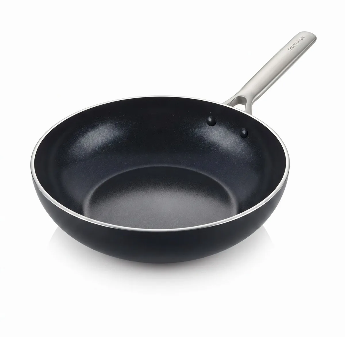 Forma Wokpan 28 cm – PFAS-vrij – Keramische Anti-aanbaklaag – Geschikt voor Inductie van GreenPan in Zwart – productfoto