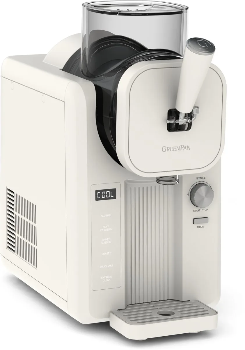 FROST Zelfvriezende Ijsmachine - Roomijs, Slushies, Milkshakes & Smoothies – zonder voorvriezen – 1.8L – Klaar in 30 Min – 6 Standen & 7 Texturen – Wit von GreenPan in Creme – Produktfoto