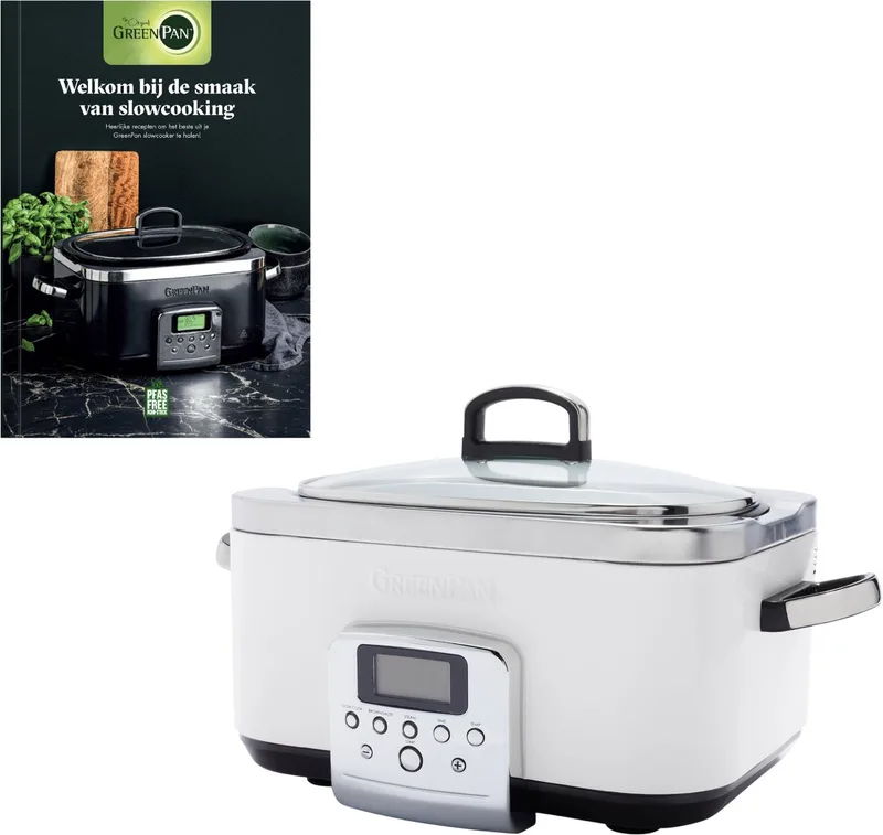 GP ELITE SLOWCOOKER CREAM + BOEK by GreenPan in Cream – product photo