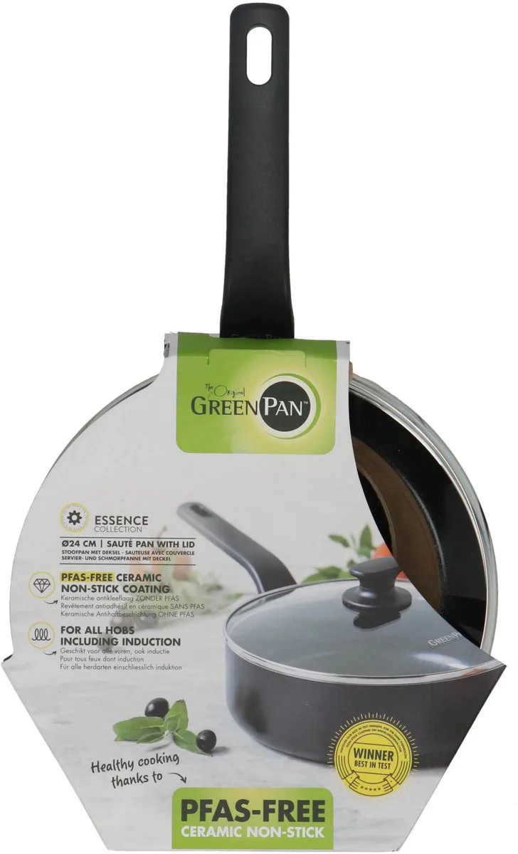 Hapjespan - 24 cm - Keramisch Koekenpan by GreenPan in Green – product photo