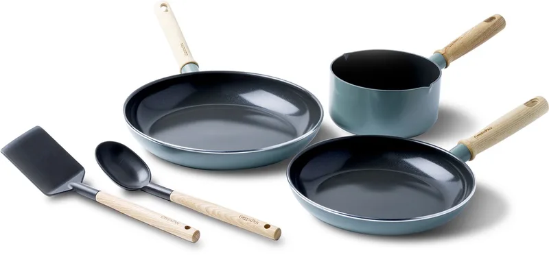 Mayflower 5-delige Pannenset von GreenPan in Scandinavian_blue – Produktfoto