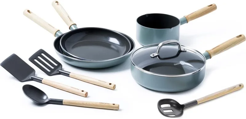 Batterie de cuisine avec revêtement antiadhésif Mayflower, 8 pièces de GreenPan en Scandinavian_blue – photo produit
