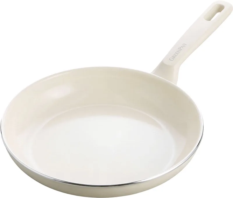Memphis Koekenpan 30 cm - PFAS-vrije antiaanbaklaag - Koekenpan inductie - Keramische koekenpan - Ovenbestendig tot 160°C - Stay-cool handgreep - Crème von GreenPan in Creme – Produktfoto