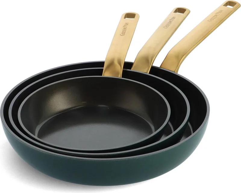 One Five 3-delige pannenset by GreenPan in Pine – product photo