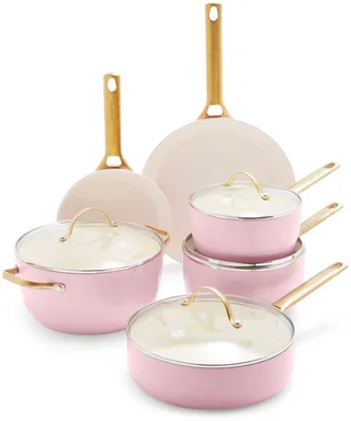 Batterie de cuisine avec revêtement antiadhésif Padova, 10 pièces de GreenPan en Argent – photo produit 1 sur 5