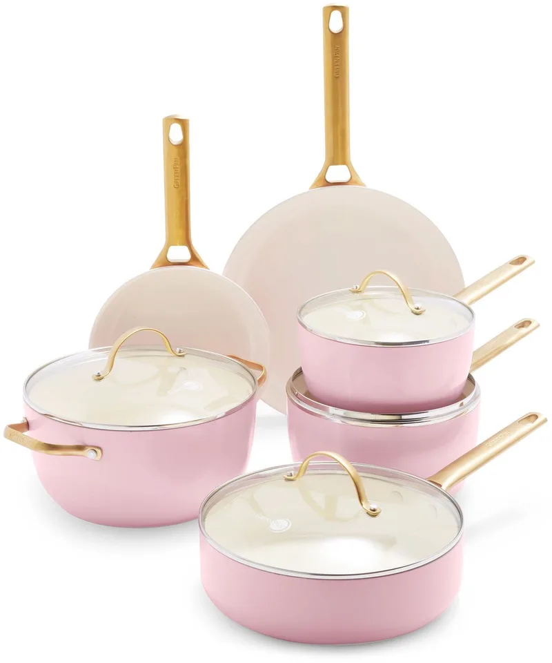 Batterie de cuisine avec revêtement antiadhésif Padova, 10 pièces de GreenPan en Argent – photo produit 1 sur 5