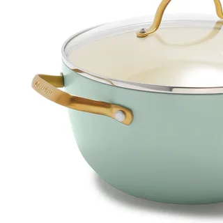 Padova Mint Green Keramische Inductie Pannenset 10-delig - PFAS-vrij - Inductie pannenset - Inductie hapjespan - Inductie koekenpan - Ovenbestendig tot 200°C - Vaatwasserbestendig - RVS handgrepen - Met deksels - Muntgroen fra GreenPan i Mint_green – produktbillede 3 af 6