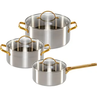 Padova Reserve 3-lagig Stainless Steel Kochtopfset 6-teilig von GreenPan in Silber – Produktfoto 2 von 4