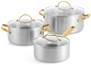 Padova Reserve 3-lagig Stainless Steel Kochtopfset 6-teilig von GreenPan in Silber – Produktfoto 1 von 4