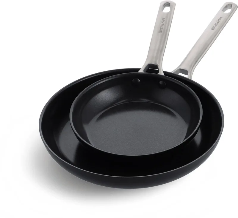 Padova Reserve 2-delige koekenpannenset - 20cm en 28cm - PFAS-vrij van GreenPan in Zwart – productfoto