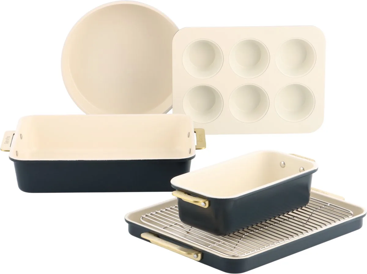 Padova Reserve Bakeware 6-delig - PFAS-vrije antikleeflaag - Keramische bakvorm - Ovenbestendig tot 230°C - Donkerblauw van GreenPan in Blauw – productfoto