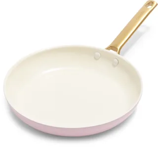 Padova Roze Keramische Inductie Koekenpan 28cm - PFAS-vrij - Inductie koekenpan - Ovenbestendig tot 200°C - Vaatwasserbestendig - RVS handgrepen – Roze de GreenPan en Blush_pink – photo produit 1 sur 6