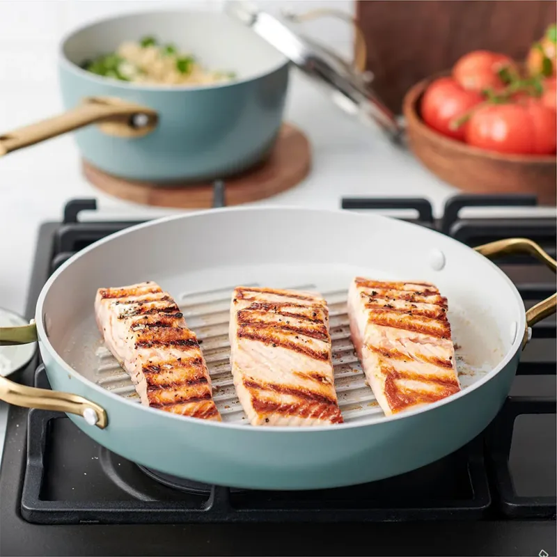 Padova Skyblue ronde grillpan 28cm - PFAS-vrij by GreenPan in Blue – product photo 4 of 4