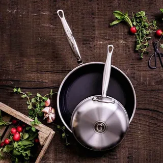 Première koekenpannenset 20cm & 28cm - Tri-ply - PFAS-vrij by GreenPan in Silver – product photo 4 of 6