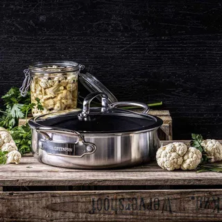 Première Stoofpan met deksel en 2 handvaten - 26cm/3.8L de GreenPan en Argent – photo produit 5 sur 6