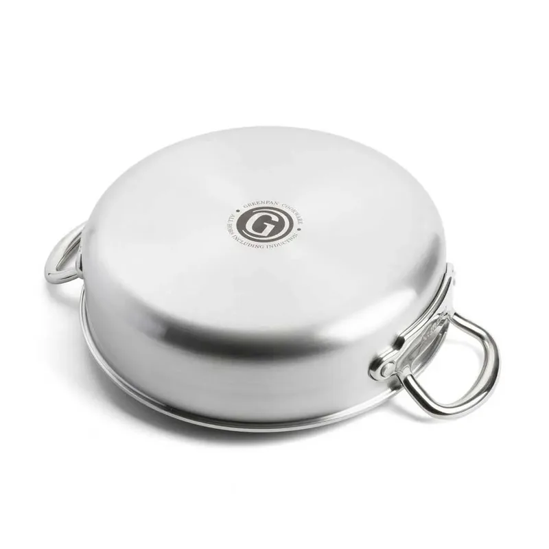 Première Stoofpan met deksel en 2 handvaten - 26cm/3.8L de GreenPan en Argent – photo produit 2 sur 6