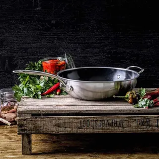 Première wok met extra handvat 30cm/4.7L by GreenPan in Silver – product photo 5 of 6