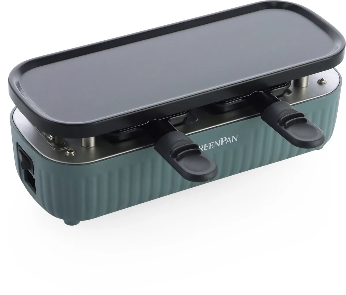 Silhouette Connectable Gourmetstel - Gourmet voor 2 Personen - Verbind tot 6 Toestellen - PFAS-vrije Antiaanbaklaag - Grijs blauw van GreenPan in Smokey_blue – productfoto