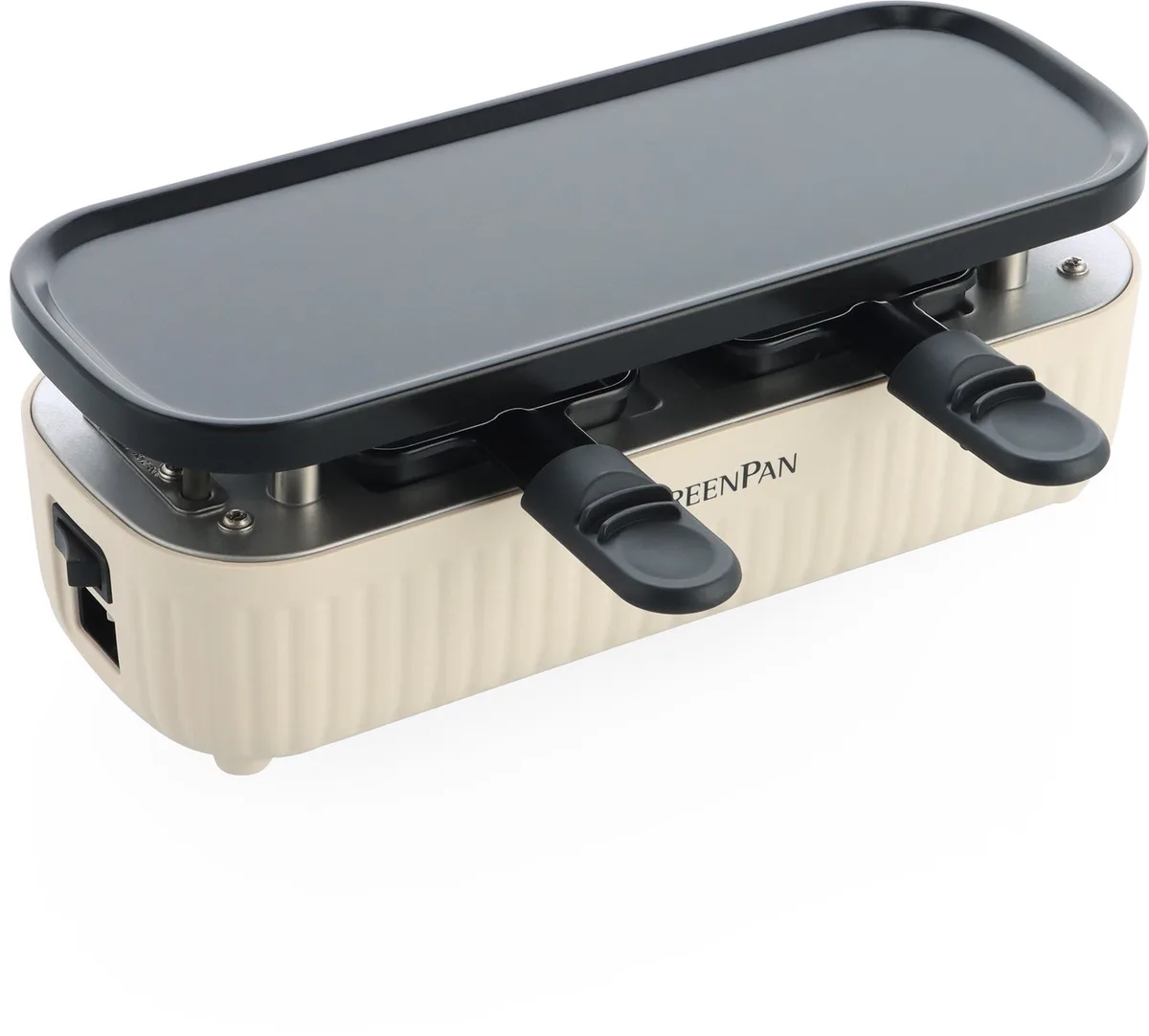 Silhouette Connectable Gourmetstel - Gourmet voor 2 Personen - Verbind tot 6 Toestellen - PFAS-vrije Antiaanbaklaag - Wit van GreenPan in Cream_white – productfoto