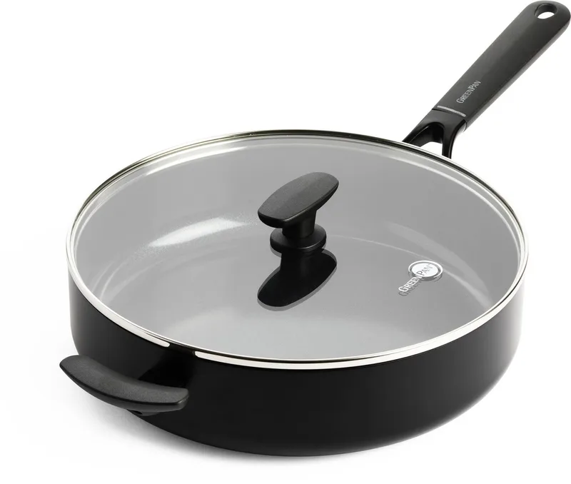 Smartshape hapjespan 28cm - 4,2l - met deksel - PFAS-vrij by GreenPan in Black – product photo