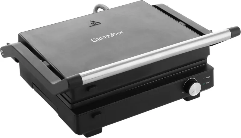 Switch Contactgrill - 1800W - PFAS-vrije antikleeflaag - Keramische antiaanbaklaag - Tosti-apparaat - Uitneembare platen - 180° uitvouwbaar de GreenPan en Noir – photo produit