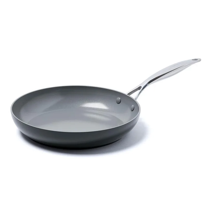 Venice Pro Aluminium Koekenpan Ø 28cm – PFAS-vrij - Inductie – Ovenbestendig tot 220°C – Vaatwasserbestendig – Snelle opwarming – RVS handgrepen - Zwart von GreenPan in Grau – Produktfoto