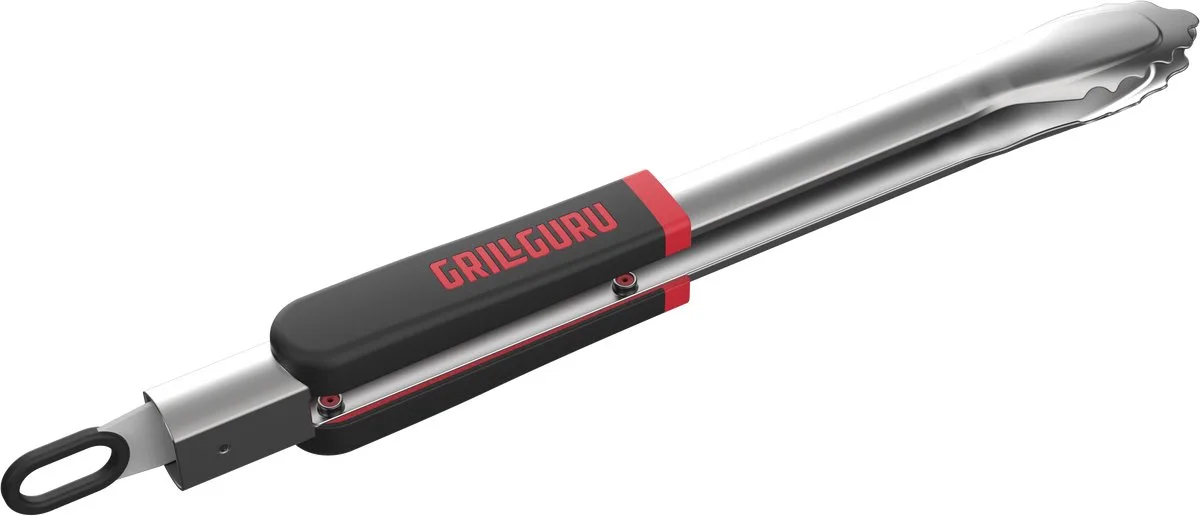 BBQ tang - Keuken tang - Rvs van Grill Guru in Rood – productfoto