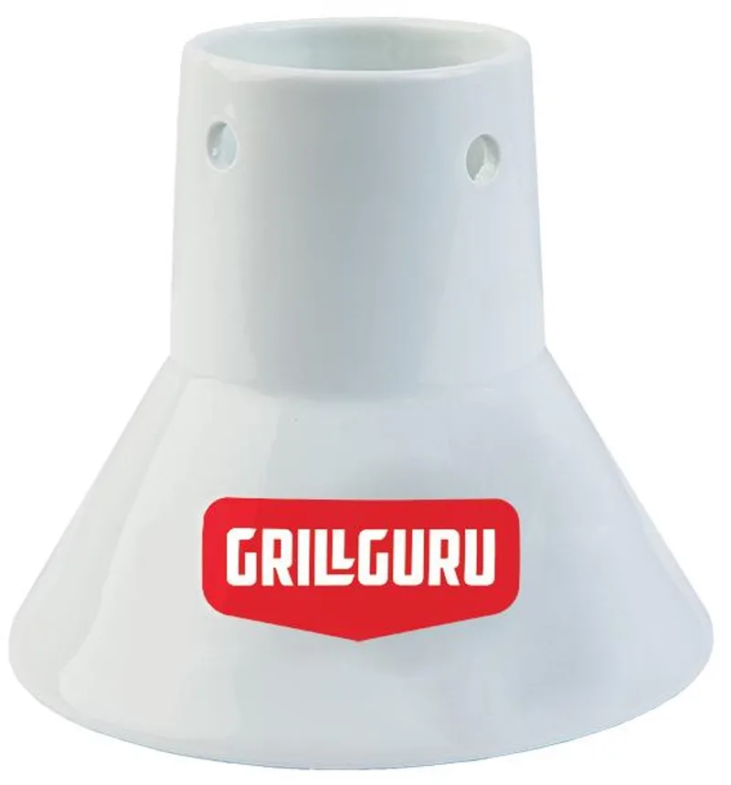 Chicken Sitter Ceramic – De Perfecte Manier om een Hele Kip te Grillen van Grill Guru in Wit – productfoto