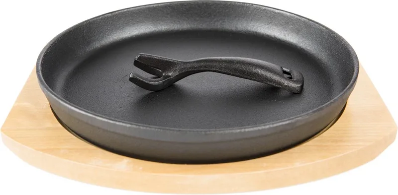 Iron Cooking Plate - Holder - Ijzeren Kookplaat - Houder - ø 25cm van Grill Guru in Zwart – productfoto