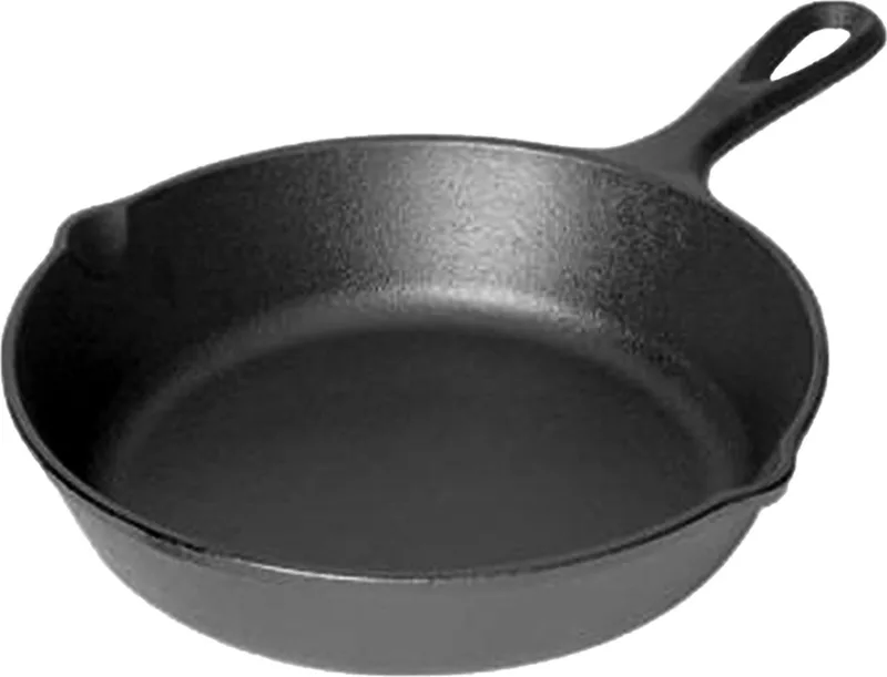 Large Cast iron fry pan - 26 cm - skillet - gietijzeren pan by Grill Guru in Black – product photo