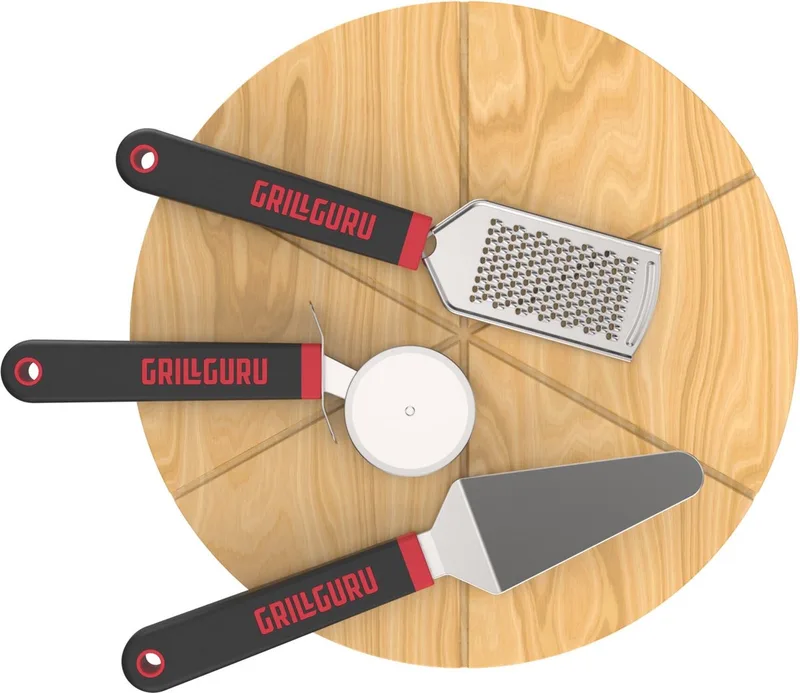 Pizza set Grill Guru fra Grill Guru i Sølv – produktbillede